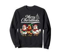 Funny Chicken Christmas Lights Farm Animal Cute Xmas Holiday Sudadera