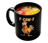 Funny Chicken Coffee Mugs Ceramic Drinkware, Heat Resistant Beverage Cup with Farm Animal Design, Ideal for Birthday, Christmas, Easter, Hot Chocolate, Everyday Home Use, 11.5x8.5cm