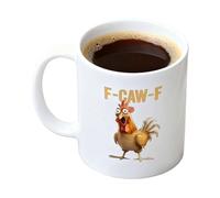 Funny Chicken Coffee Mugs Ceramic Drinkware, Heat Resistant Beverage Cup with Farm Animal Design, Ideal for Birthday, Christmas, Easter, Hot Chocolate, Everyday Home Use, 11.5x8.5cm