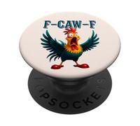 Funny Chicken F-Caw-F Qué El Heli Gallo Humor Meme PopSockets PopGrip Adhesivo