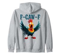 Funny Chicken F-Caw-F Qué El Heli Gallo Humor Meme Sudadera con Capucha