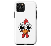 Funny Chicken Face Big Eyes Cartoon Rooster Kawaii Carcasa para iPhone 11 Pro