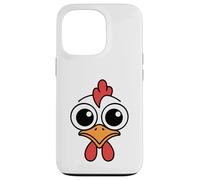 Funny Chicken Face Big Eyes Cartoon Rooster Kawaii Carcasa para iPhone 13 Pro
