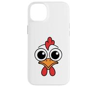 Funny Chicken Face Big Eyes Cartoon Rooster Kawaii Carcasa para iPhone 14 Plus
