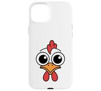 Funny Chicken Face Big Eyes Cartoon Rooster Kawaii Carcasa para iPhone 15 Plus