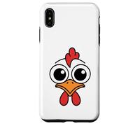 Funny Chicken Face Big Eyes Cartoon Rooster Kawaii Carcasa para iPhone XS MAX