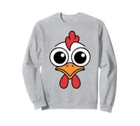 Funny Chicken Face Big Eyes Cartoon Rooster Kawaii Sudadera
