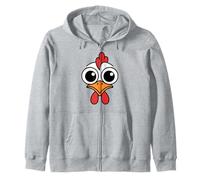 Funny Chicken Face Big Eyes Cartoon Rooster Kawaii Sudadera con Capucha