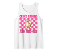 Funny Chicken Farm Chicken Girl Cluck Alrededor Y Descubrir Camiseta sin Mangas