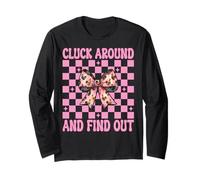 Funny Chicken Farm Chicken Girl Cluck Alrededor Y Descubrir Manga Larga