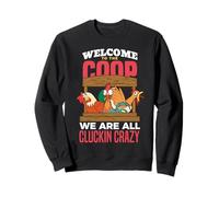 Funny Chicken Farmer Bienvenido a Coop Cluckin Crazy Poultry Sudadera