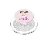 Funny Chicken Mom Just a Girl Who Loves Peckers Chicken Mama PopSockets PopGrip para MagSafe