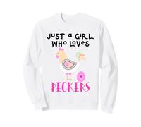 Funny Chicken Mom Just a Girl Who Loves Peckers Chicken Mama Sudadera