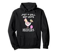Funny Chicken Mom Just a Girl Who Loves Peckers Chicken Mama Sudadera con Capucha