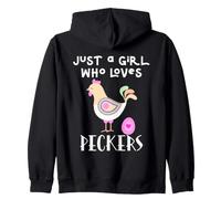 Funny Chicken Mom Just a Girl Who Loves Peckers Chicken Mama Sudadera con Capucha