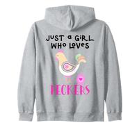 Funny Chicken Mom Just a Girl Who Loves Peckers Chicken Mama Sudadera con Capucha
