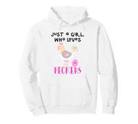 Funny Chicken Mom Just a Girl Who Loves Peckers Chicken Mama Sudadera con Capucha
