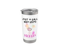 Funny Chicken Mom Just a Girl Who Loves Peckers Chicken Mama Vaso térmico de acero inoxidable de doble pared