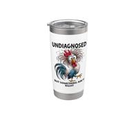 Funny Chicken Mom Women Undiagnosed But Something Aint Right Vaso térmico de acero inoxidable de doble pared