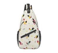 Funny Chicken Sling Bag Senderismo Mochila Crossbody Hombro Mochila Travel Chest Pack para Hombres Mujeres