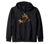 Funny Chihuahua Halloween Steal Bone Skeleton Chase Spooky Sudadera con Capucha
