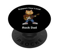 Funny Chill Cat Rock Dad Hombres Sarcástico Día del Padre Navidad PopSockets PopGrip Adhesivo