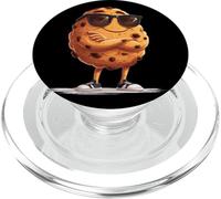 Funny Chocolate Chip Cookie Man con Gafas de Sol PopSockets PopGrip para MagSafe