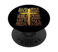 Funny Christian Jesus Role Models Fue a la cárcel Biblia Fe PopSockets PopGrip Adhesivo