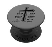 Funny Christian Jesus Role Models Fue a la cárcel Biblia Fe PopSockets PopGrip Adhesivo