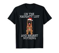 Funny Christmas Belgian Malinois Naughty List Camiseta