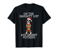 Funny Christmas Bernese Mountain Dog Naughty List Camiseta