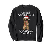 Funny Christmas Brussels Griffon Naughty List Sudadera