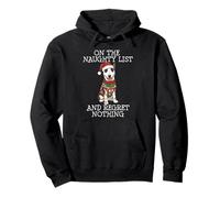 Funny Christmas Bull Terrier Naughty List Sudadera con Capucha