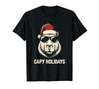 Funny Christmas Capy Holidays Niños Adolescentes Niños Camiseta gráfica económica