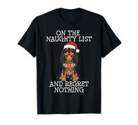 Funny Christmas Cavalier King Charles Spaniel Naughty List Camiseta
