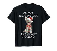 Funny Christmas Chinese Crested Naughty List Camiseta