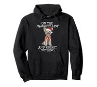 Funny Christmas Chinese Crested Naughty List Sudadera con Capucha