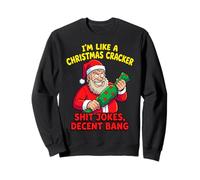Funny Christmas Cracker Decent Bang Sudadera