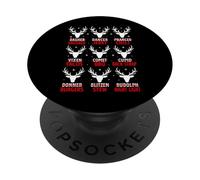 Funny Christmas Deer Hunters Todo el Humor de Renos de Papá Noel PopSockets PopGrip Adhesivo