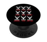 Funny Christmas Deer Hunters Todo el Humor de Renos de Papá Noel PopSockets PopGrip Adhesivo