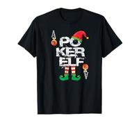 Funny Christmas Elf Poker Design :-: Grunge Aces Style Camiseta