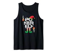 Funny Christmas Elf Poker Design :-: Grunge Aces Style Camiseta sin Mangas