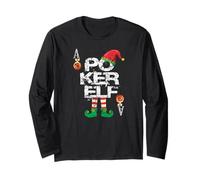 Funny Christmas Elf Poker Design :-: Grunge Aces Style Manga Larga