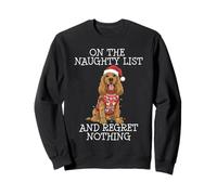 Funny Christmas English Cocker Spaniel Naughty List Sudadera