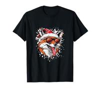 Funny Christmas Fox | Fiestas de Navidad Camiseta