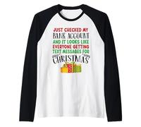 Funny Christmas Geeting Text Quote Saying Men Women Art Camiseta Manga Raglan