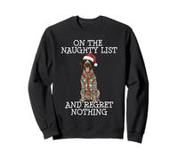 Funny Christmas German Wirehaired Pointer Naughty List Sudadera