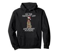 Funny Christmas German Wirehaired Pointer Naughty List Sudadera con Capucha