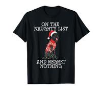 Funny Christmas Giant Schnauzer Naughty List Camiseta