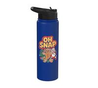 Funny Christmas Gingerbread Man Oh Snap Christmas Cookie Stainless Steel Insulated Water Bottle
